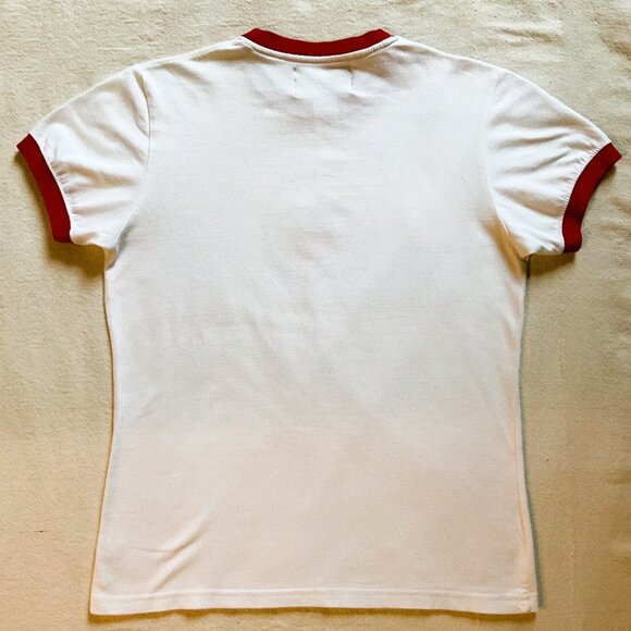 Women's HBC Vancouver 2010 Winter Olympics Ringer S/S Tee, White, Sz M - Picture 5 of 6